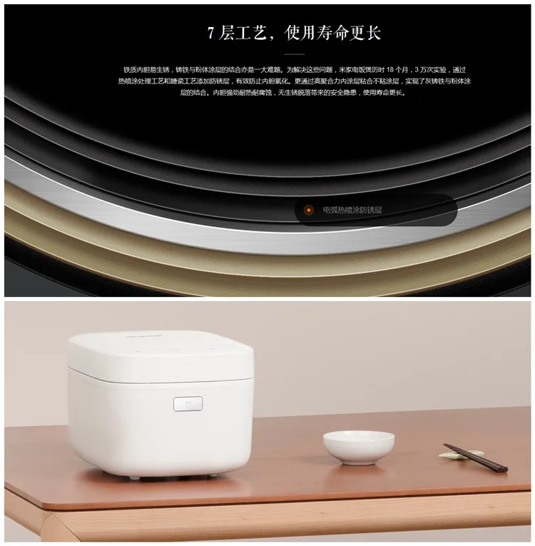 Лидер продаж года белый Xiaomi Mijia Смарт рисоварка Премиум поддержка Wi-Fi IH давление 3L емкость для приготовления пищи индукционный нагрев
