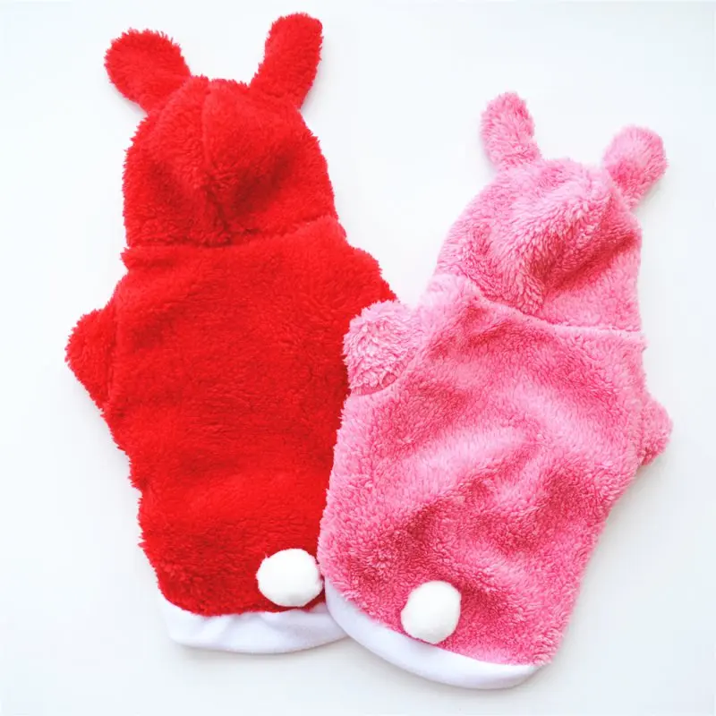 

Dog Hoodie Pet Clothing Thick Double Velvet Cashmere Body Bunny Costume