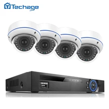 Techage 4CH 8CH 1080P POE NVR DVR 2.0MP CCTV System Vandalproof Dome IP Indoor Camera P2P Waterproof Security Surveillance Kit