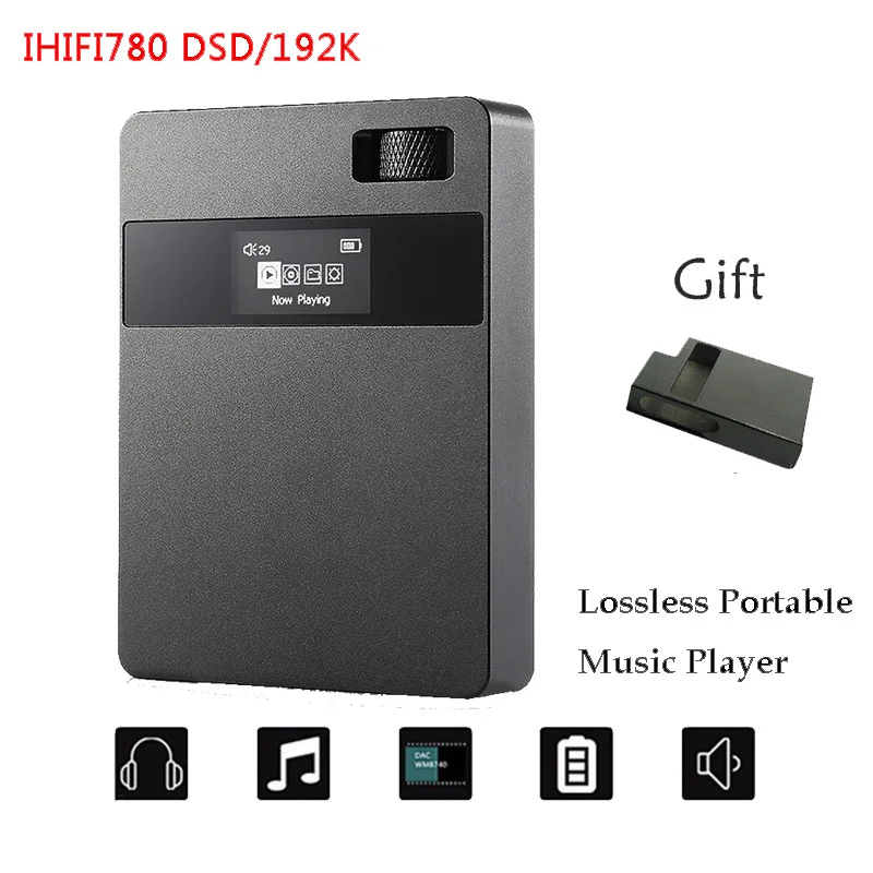 2017 New XUELIN IHIFI780 Portable Audio Lossless HIFI Music Player DSD64 192KHz High Quality Mini Sport MP3 Player+Leather Case