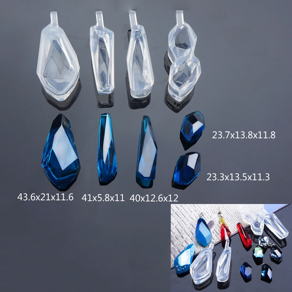 

Transparent Silicone Diamond Cut Surface Pendant Mould For Resin DIY Mould Jewelry Making Tool Resin Molds For Jewelry