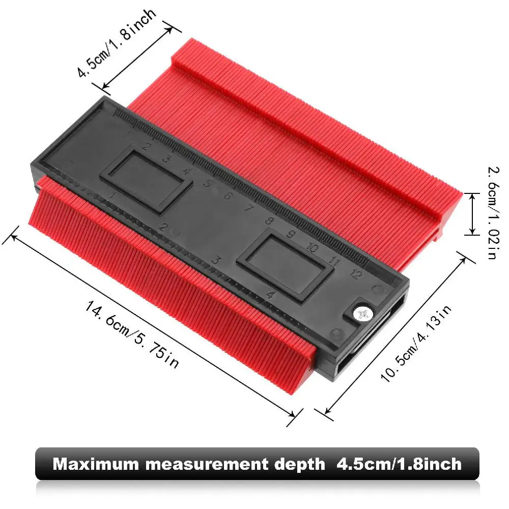 Контурный профиль Мультифункциональный пластиковый контурный Дубликатор кромки формирующая измерительная линейка для плитки ламината деревообработки r25