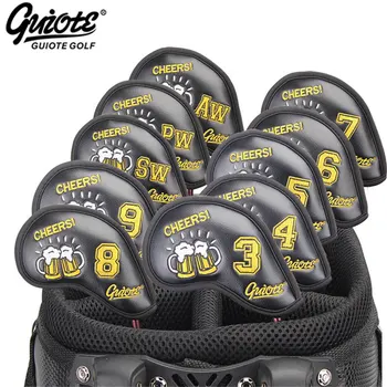 

CHEERS! BEER Golf Irons Headcovers Golf Iron Cover Set Embroidery Design #3-9PAS 10pcs/lot For Men Women