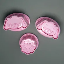 12 компл./лот),, Управление по санитарному надзору за качеством пищевых продуктов и медикаментов высокое качество Пластик 3 шт./набор, привлекательные, свиная голова& Bear стопы Форма набор резаков для печенья