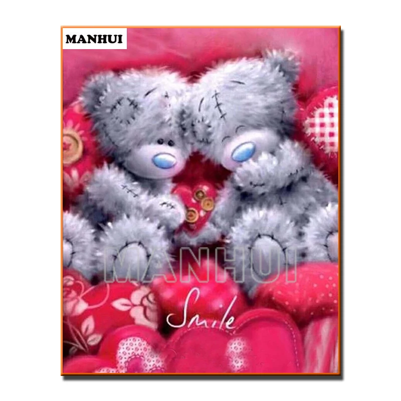

5D Diy Diamond Painting Cross Stitch Cute Bears Crtoon Diamond Mosaic Diamond Embroidery picture Rhinestones Gift 31