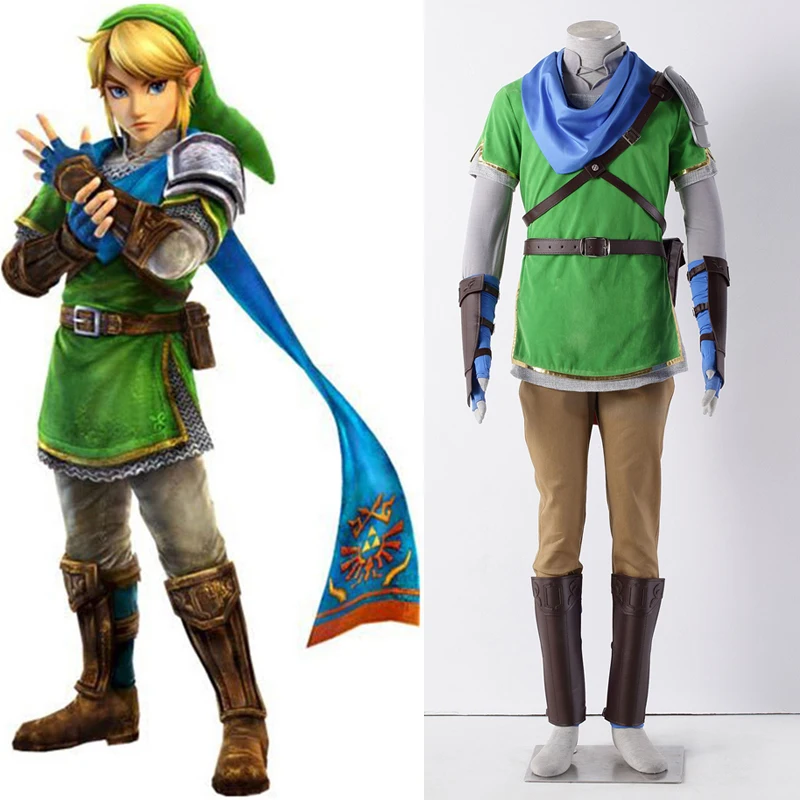 

Legend of Zelda Hyrule Warriors Link Cosplay Outfit Uniform Suit Full Set Men Women Halloween Costume