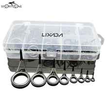 75 шт. набор направляющих колец для удочки, керамический набор для ремонта глаз из нержавеющей стали, направляющий наконечник для глаз в коробке, Проволочная петля, аксессуары для удочки