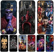 С подвесками в виде милых с принтами "Marvel", "Мстители", Groot для samsung Galaxy A9 A8 A7 A6 A5 A3 J3 J4 J5 J6 J8 плюс чехол для телефона чехол Coque Etui