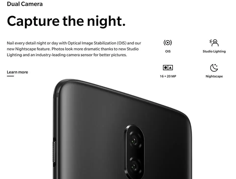 Oneplus 6T мобильного телефона 6/8GB RAM 128/256 ГБ ROM Snapdragon 845 Octa Core 6,4" Двойная камера разблокировка экрана NFC для мобильного телефона