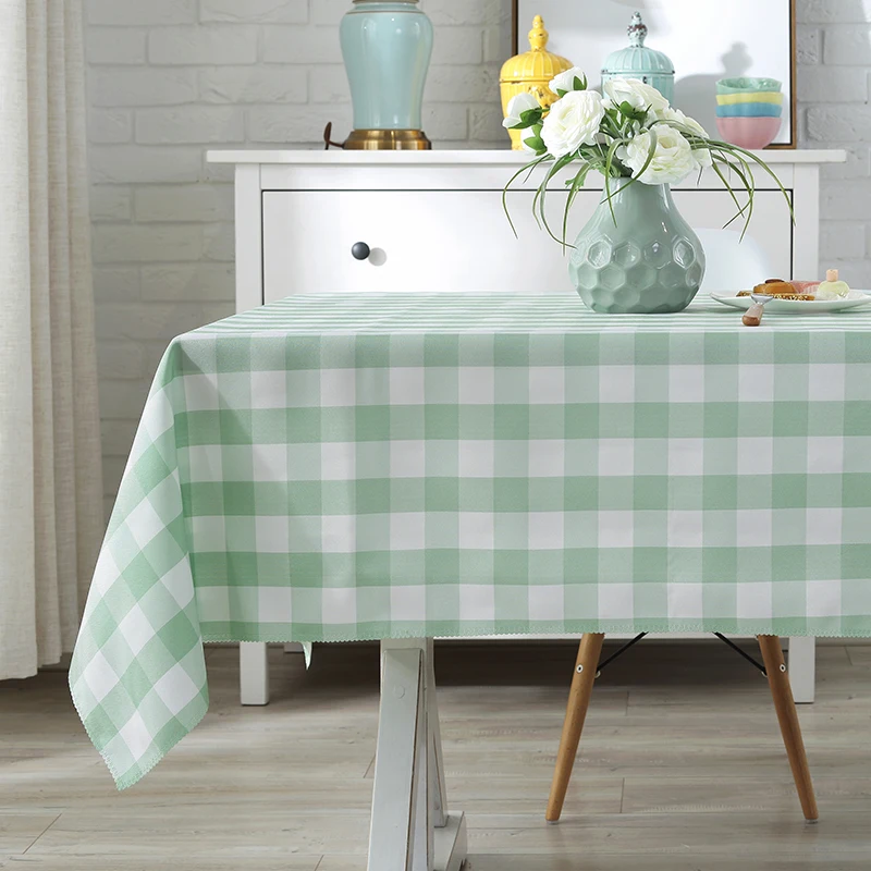 Lattice Party Table Cover Cloth Plaid Tablecloth Yarn Dyed Plain Tablecloths Home Dining Room 1pcs/lot | Дом и сад
