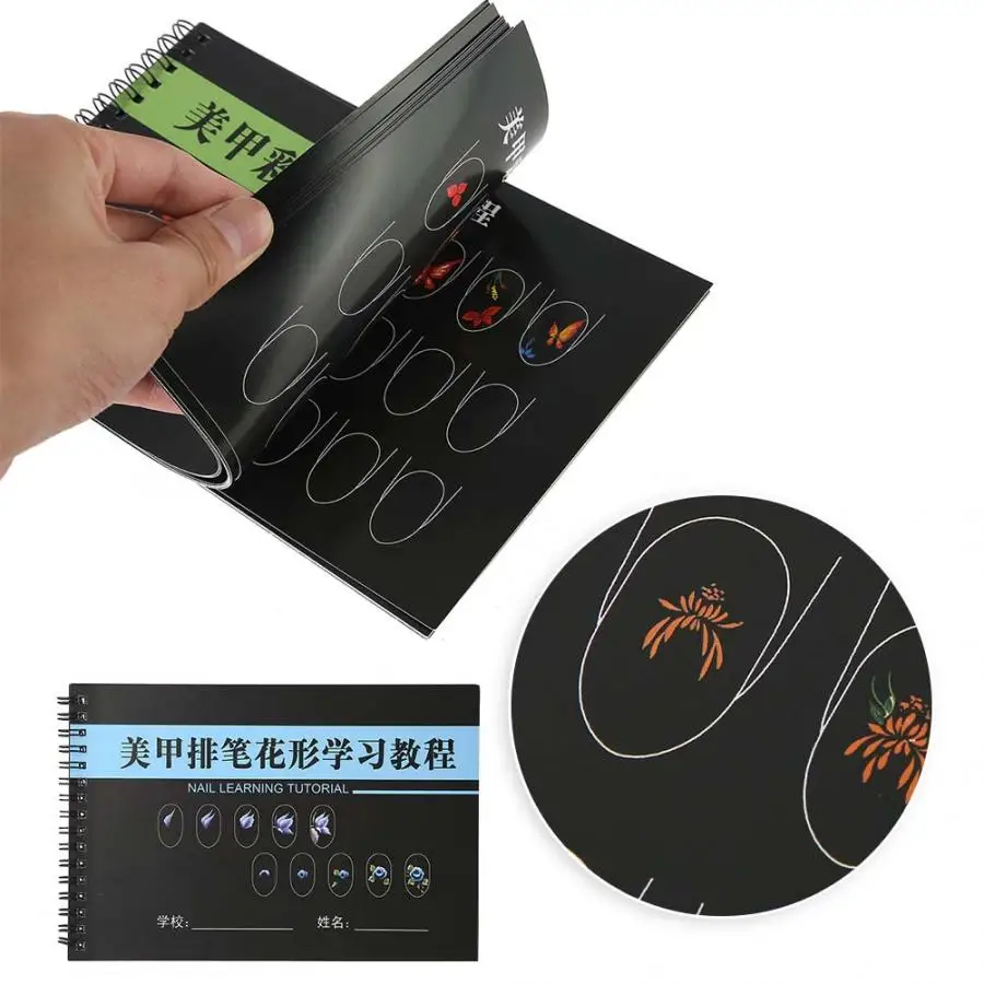 

Nail Art Practice Template Learning Paper Book Manicure Drawing Painting Exercise Books Tool For Manicure
