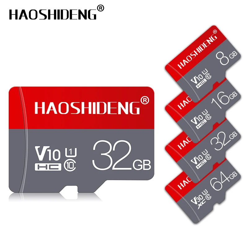Карта памяти Micro SD класса 10, 8 ГБ, 16 ГБ, 32 ГБ, 64 ГБ, TF карта, высокоскоростная мини-карта, новая посылка, бесплатный адаптер