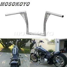 Хромированный черный руль для мотоцикла APE 1-1/" Fat Bar 12" Rise 30-1/" Wide Drag Bars для Harley Sportster Touring Dyna