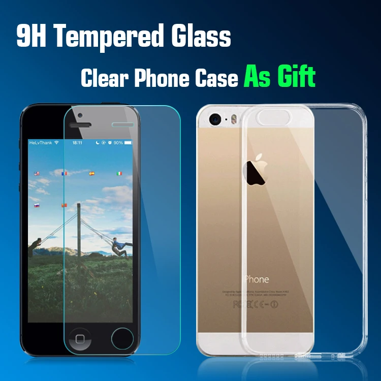 Premium Original Tempered Glass Screen Protector For Apple Iphone 5 5C 5S SE LCD Glass Screen Protective Film for Iphone 5s i5 5