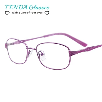 

Metal Half Rim Oval Spectacles Fashion Glasses Women Eyewear For Prescription Degree Lens