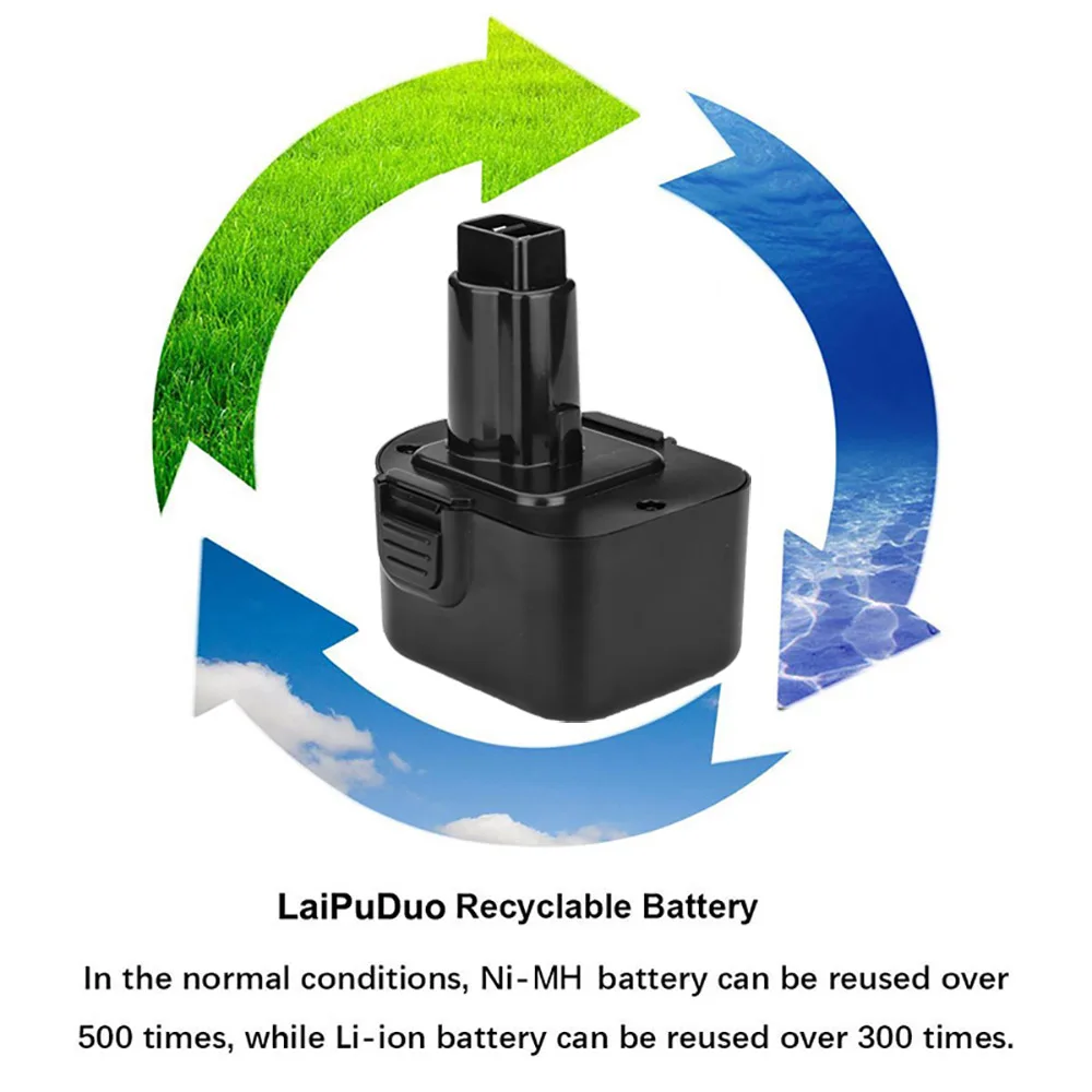 12V 3000 мА/ч, металл-гидридных или никель Мощность инструмент Батарея для Dewalt DW981KQ, DW052Z, DW907Z DW907 DW907K2 DW907K2H DW953, DW981, DW940K, DC612KA DW924K2