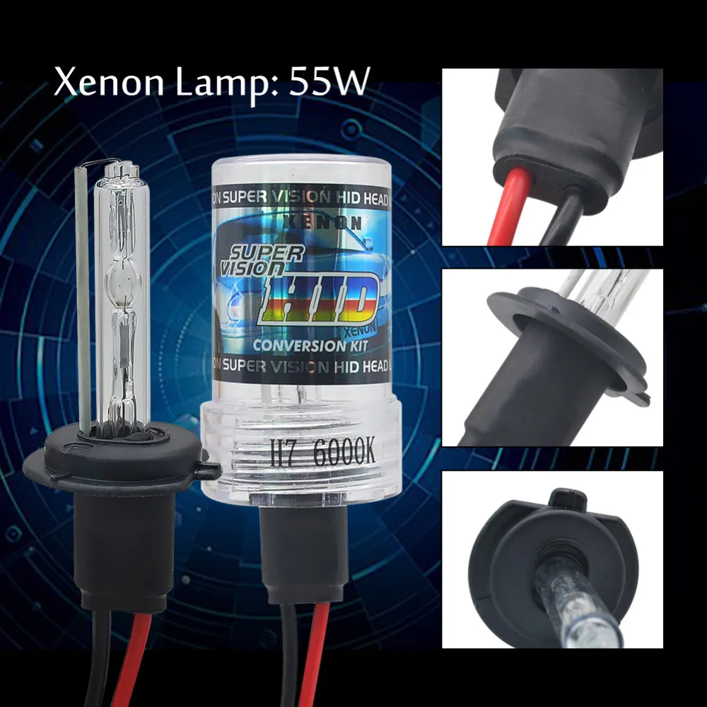 Xenon H7 H4 H1 H11 HID Kit GK55 55W Series H8 HB3 HB4 881 D2S Xenon Hid Ballast For Car Light Headlight 4300K 6000K 8000K