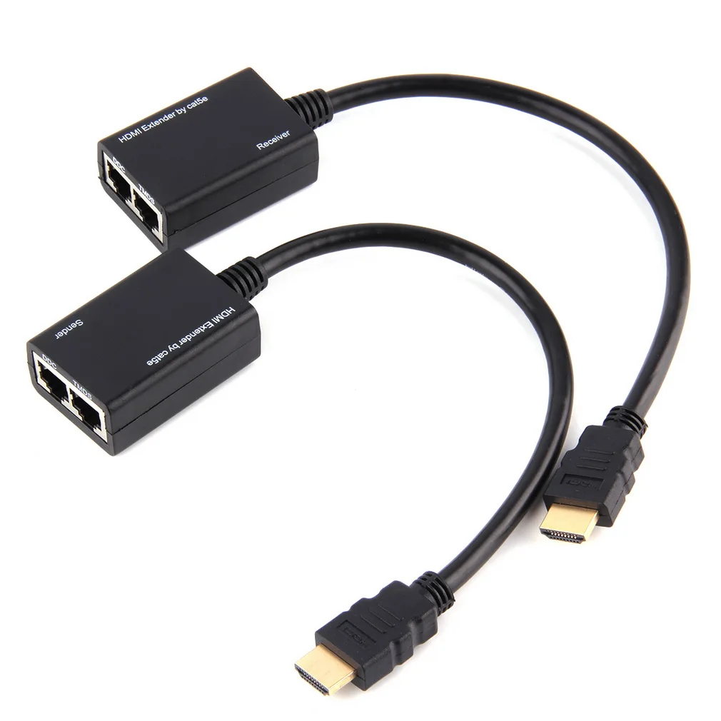 1pair HDMI EXTENDER 30M 3D 1080P Cat5e cat6 Lan Cable Network HDTV