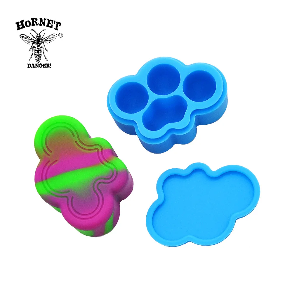 

HORNET 22ML Multi Silicone Wax Oil Cream Jar 4 IN 1 Concentrate Container Non Stick Wax Oil Cream Jar Dab or Slick oil jars