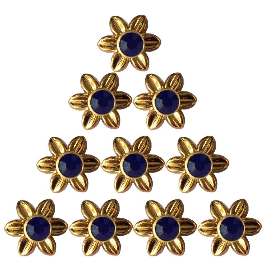fityle 10 Pieces Plastic Flower Rivets Studs Snap Fastener For Clothes Shoes Bags Decoration 19mm