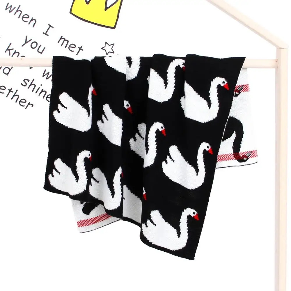 Baby Blankets Knitted Newborn Super Soft Toddler Kids Swaddle Wrap 95*75cm Infantil Boys Girls Stroller Covers Flamingo Quilts