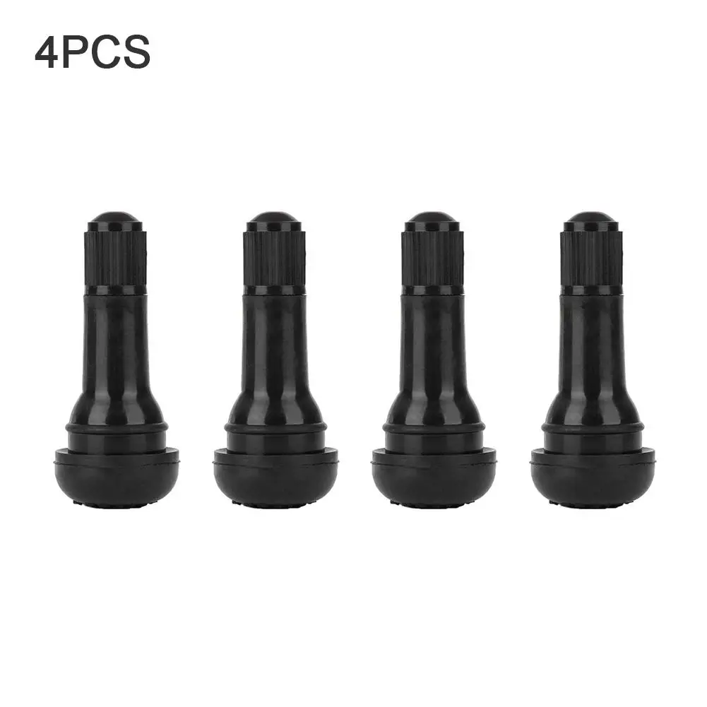 

4pcs TR413 Car Valve Snap In Rubber Tubeless Tire Valve Cap Wheel Stem Vacuum Nozzle Rim Hole 16mm Car Tire Wheel Accessories