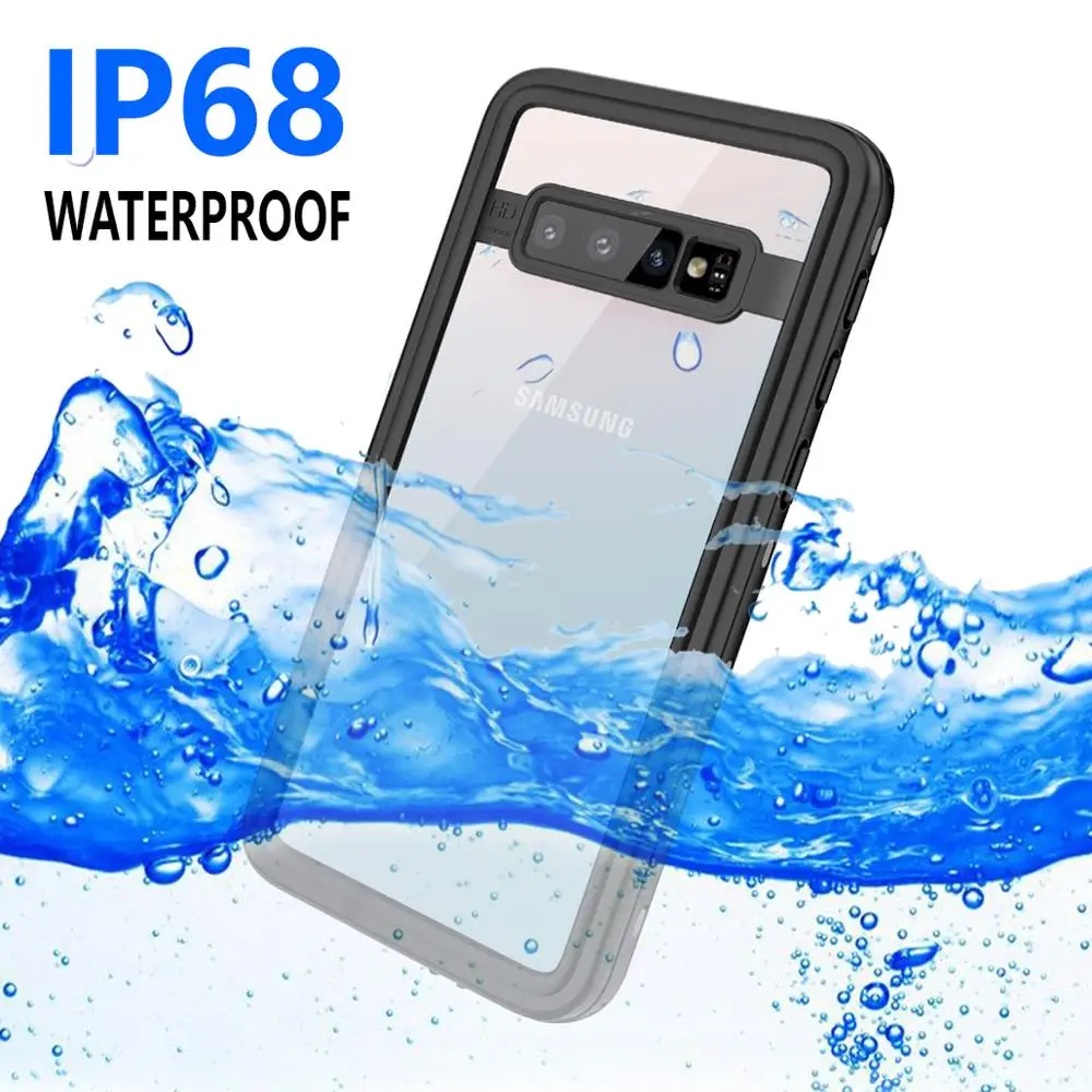 

SHELLBOX IP68 Water Proof Case Cover For Samsung S10 Plus Case WaterProof Full Protect Underwater Diving Anti-knock Fundas