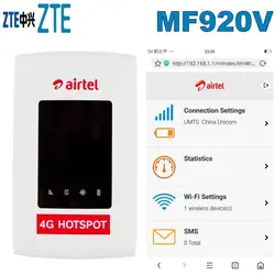 Разблокированный zte MF920V 4G LTE беспроводной модем маршрутизатор Wi-Fi