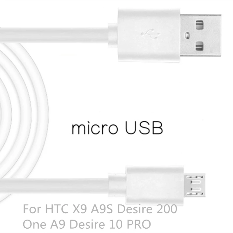 Mobile Phone Micro USB2.0 Cable For HTC X9 A9S Desire 200 1m USB Data Charger Sync Andrews One A9 10 PRO | Мобильные телефоны и