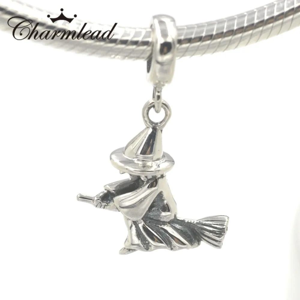 Подвеска Шарм ведьма из серебра 925 пробы для браслета|pandora charm bracelet|fit pandoradiy jewelry