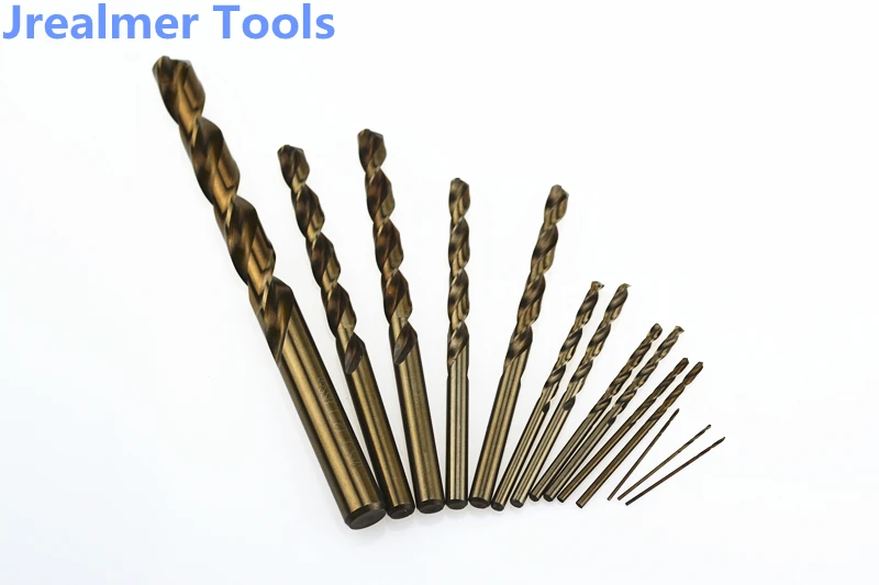 

Jrealmer 1mm to 5mm Cobalt HSS-co Drill High Speed Steel Twist Drill Bits Woodwork Drilling Tools stainless