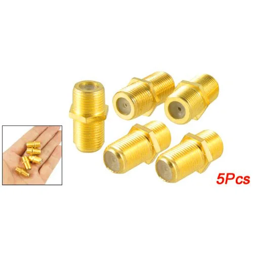 

HHTL-5 Pcs F-Type Female to Female Coaxial Barrel Coupler Adapter Connector