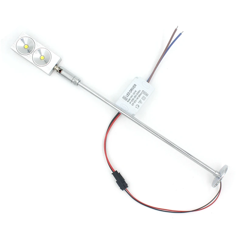2W font b LED b font Picture Light 12V Desk Reading Stand Pole Post Lamp Fixture