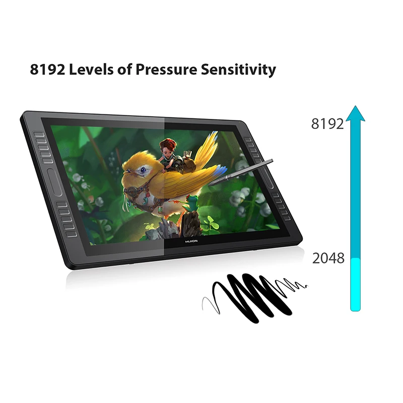  HUION KAMVAS GT-221 Pro 215 pulgadas lápiz pantalla Monitor gráficos dibujo tableta Monitor 8192 ni