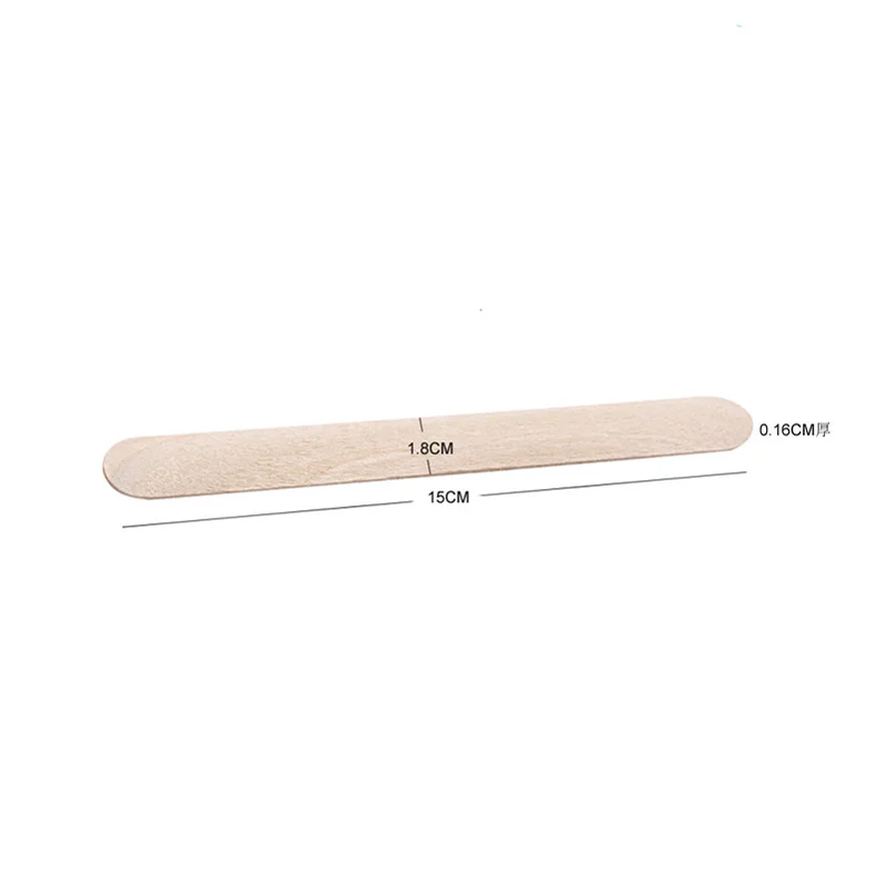 100pcs Waxing Wax Wooden Spatula Tongue Depressor Disposable Bamboo Sticks 15CM(6 Inch) Waxing Craft Stick Hair Remover Tools