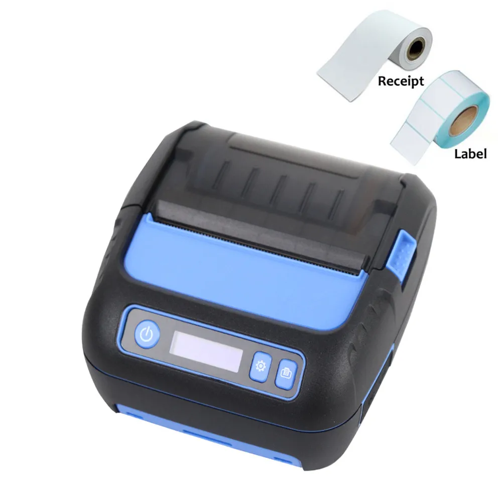 

Portable Thermal Receipt Printer Label Printer 80mm Mobile Mini Handheld Pos Bluetooth Printers for Android iOS PC IMP029