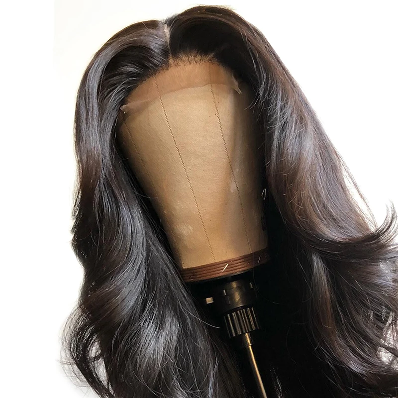 Объемные волнистые человеческие волосы на кружеве, парики для черных женщин, бразильский парик на шнурке, предварительно выщипанный с детскими волосами Remy отбеленные узлы VS BOB