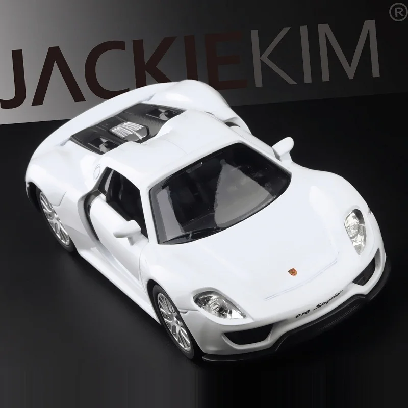 Точная имитация эксклюзивный Diecasts& Toy Vehicles: RMZ city автомобильный Стайлинг 918 Spyder 1:36 модель суперкара из сплава тяните назад Автомобили - Цвет: Белый