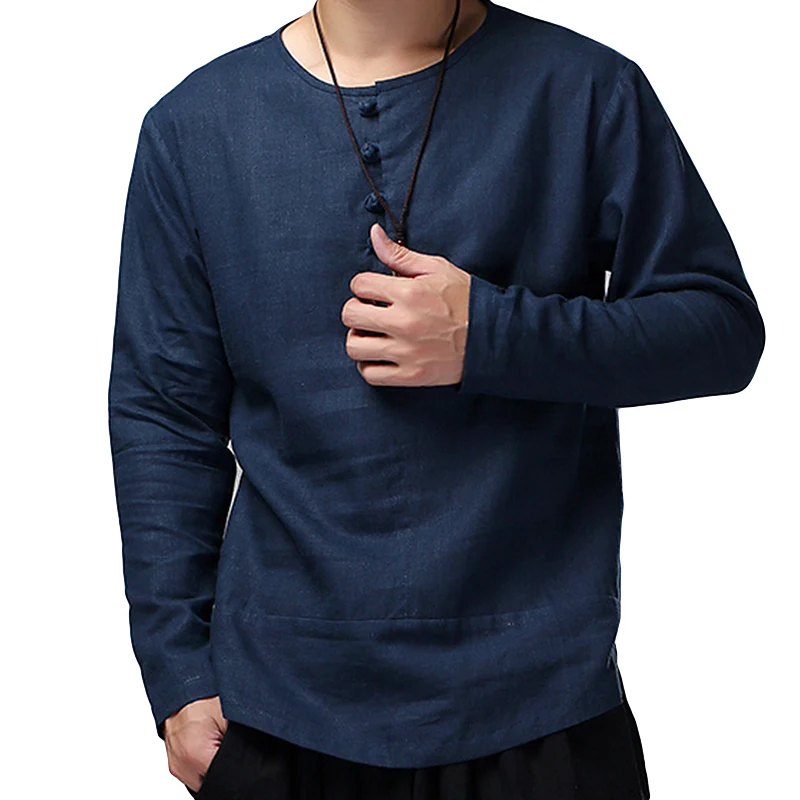 camisas básicas botão do pescoço da tripulação