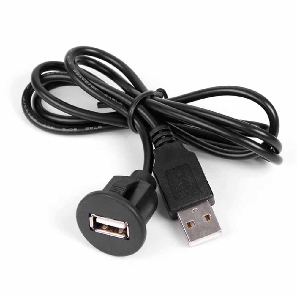 

OPEN-SMART 2m PC Car Dash Board Mount USB 2.0 Male To Female Socket Extension Panel Transfer Date Charging Cable