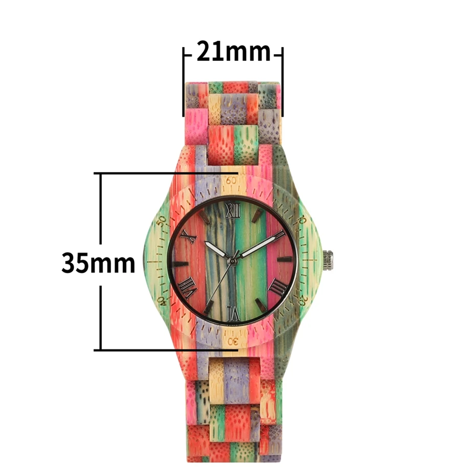 Fashion Men's Watch Luxury Wooden Quartz Watch Popular Unique Candy Color Full Wood Wrist Women Watch Male Clock Souvenir Gifts 2020 2025 (20)