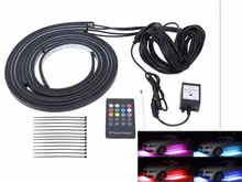 4Pcs 90cm 120cm Flexible RGB Car font b LED b font font b Strip b font