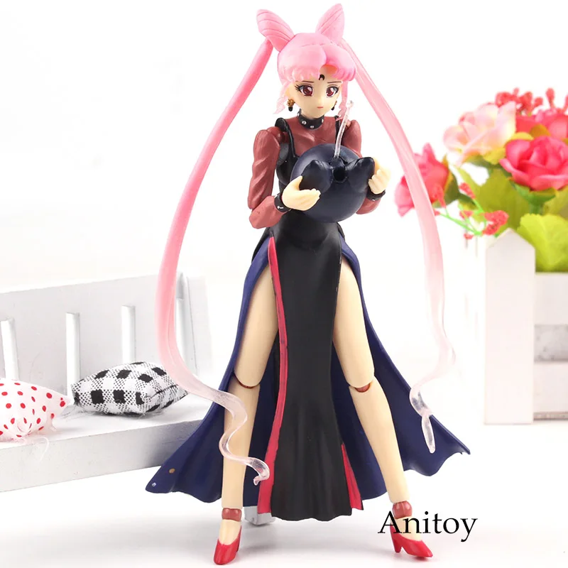 Pаспродажа Аниме Сейлор Мун Chibiusa Tsukino черный Lady фигурку 20th Юбилей Ver. SH. игрушка Figuarts кукла Фигурка 16 см