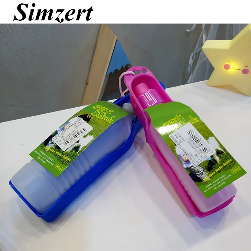Simzert собака открытый питьевой фонтан бутылка для воды складная миска собак