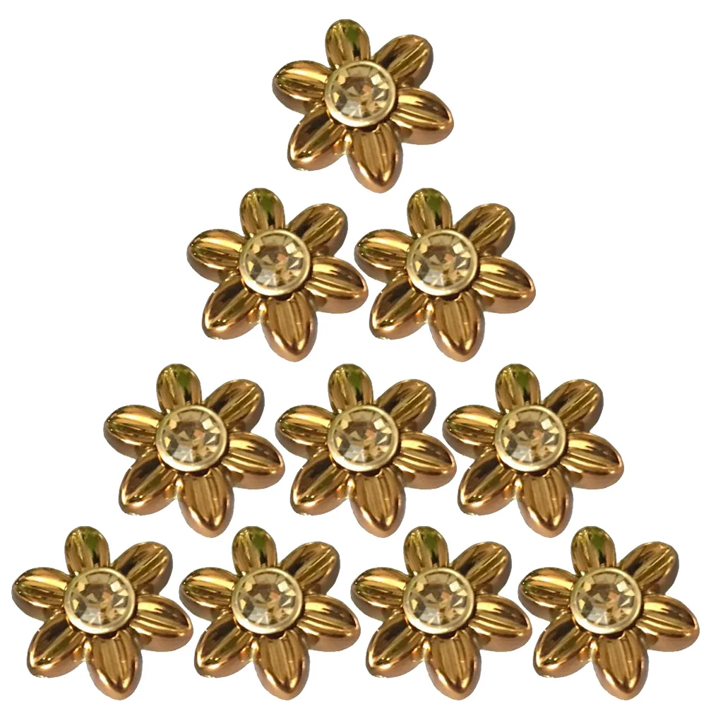 fityle 10 Pieces Plastic Flower Rivets Studs Snap Fastener For Clothes Shoes Bags Decoration 19mm
