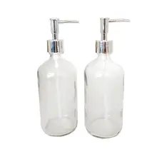 2 шт стеклянная бутылка для лосьона 500 мл контейнер для эмульсии для геля и лосьона для душа