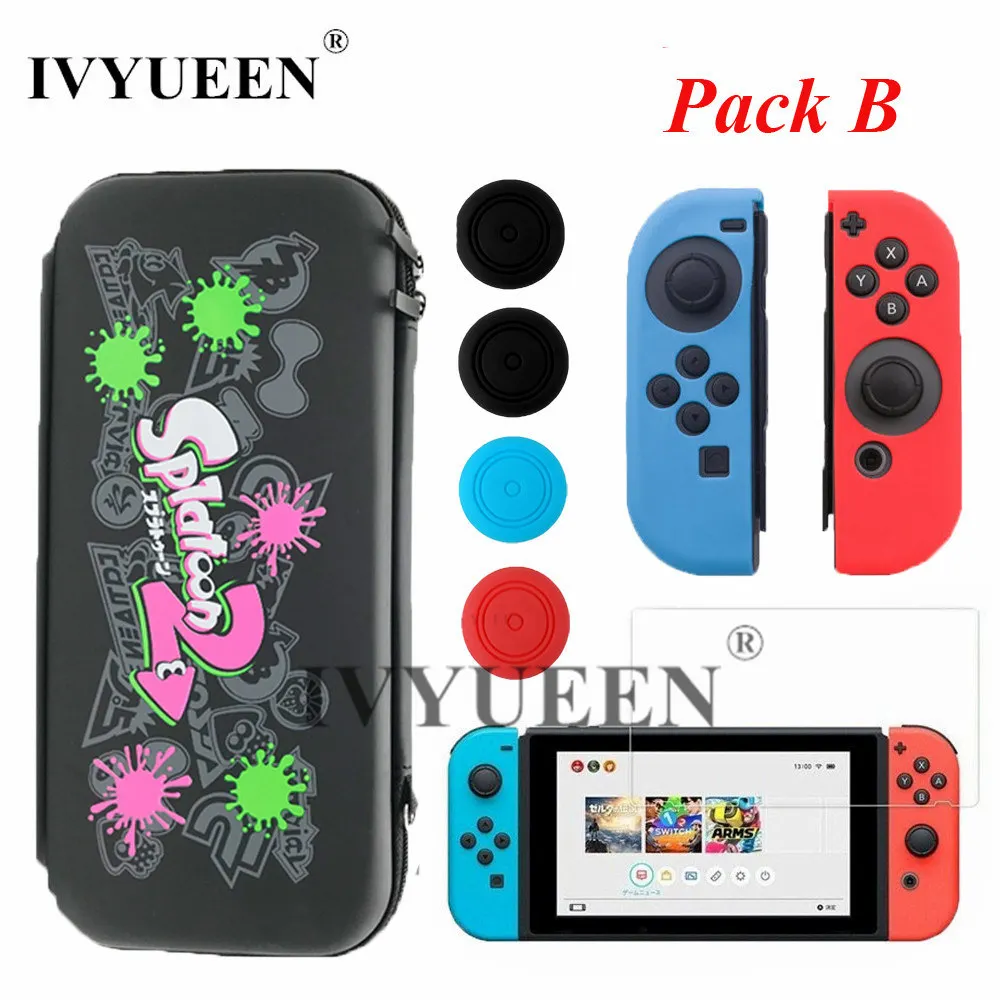 

IVYUEEN for Nintend Switch Console Accessories Carrying Protective Storage Bag Case with 10 Game Holder for JoyCon Controller