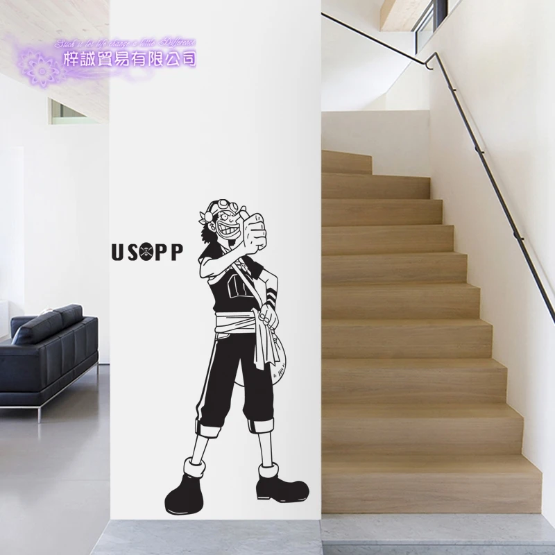 Цельная наклейка Usopp японская мультяшная настенная Виниловая Декор домашнее