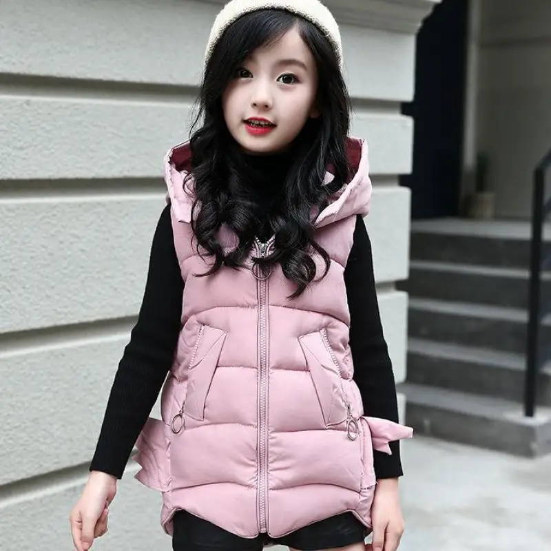 Koreaanse Stijl 2018 Tiener Meisjes Winter Vest Voor Peuter Kinderen Kleding Solid Hooded Vest Baby Jongens Vest Warm Thciking Vesten Koreaanse Stijl 2018 Tiener Meisjes Winter Vest Voor Peuter Kinderen Kleding Solid Hooded Vest Baby Jongens Vest Warm Thciking Vesten