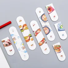 4 шт. в упаковке вкусные Еда Закладка-магнит хлеба риса овощная лапша закладки зажимы канцтовары Мультяшные школьные принадлежности F025